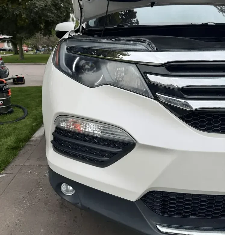 After headlight restoration: the same lens crystal clear